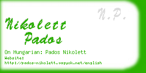 nikolett pados business card